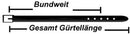 Genuine leather belt 5 cm wide, color and length selectable, approx. 2.8 mm thick