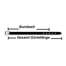 Genuine leather belt 5 cm wide, color and length selectable, approx. 2.8 mm thick