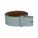 Women's and men's belt with screw for buckle made of genuine leather