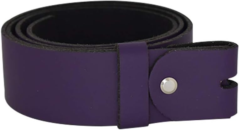 Women's and men's belt with screw for buckle made of genuine leather