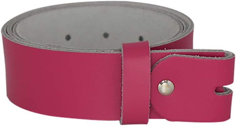 Women's and men's belt with screw for buckle made of genuine leather