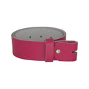 Women's and men's belt with screw for buckle made of genuine leather