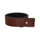 Women's and men's belt with screw for buckle made of genuine leather
