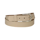 Women's and men's belt, antique silver, nickel-free genuine leather belt buckle