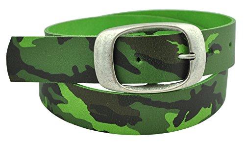 Wide belt made of genuine leather with a nickel-free buckle