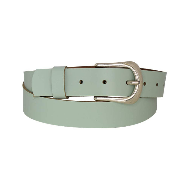 Women's and men's belt, antique silver, nickel-free genuine leather belt buckle