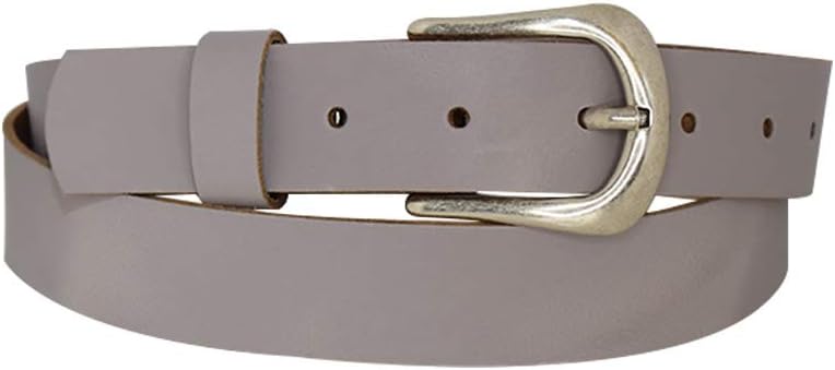 Antique silver nickel free genuine leather belt buckle