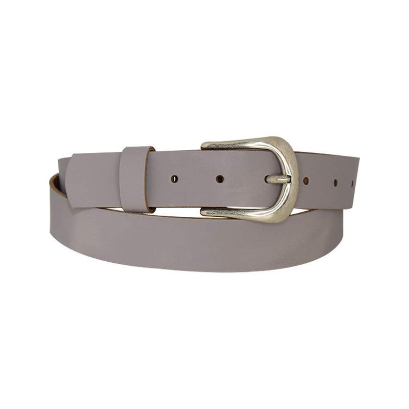 Antique silver nickel free genuine leather belt buckle
