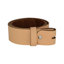 Women's and men's belt with screw for buckle made of genuine leather