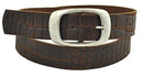 Wide belt made of genuine leather with a nickel-free buckle