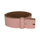Women's and men's belt with screw for buckle made of genuine leather
