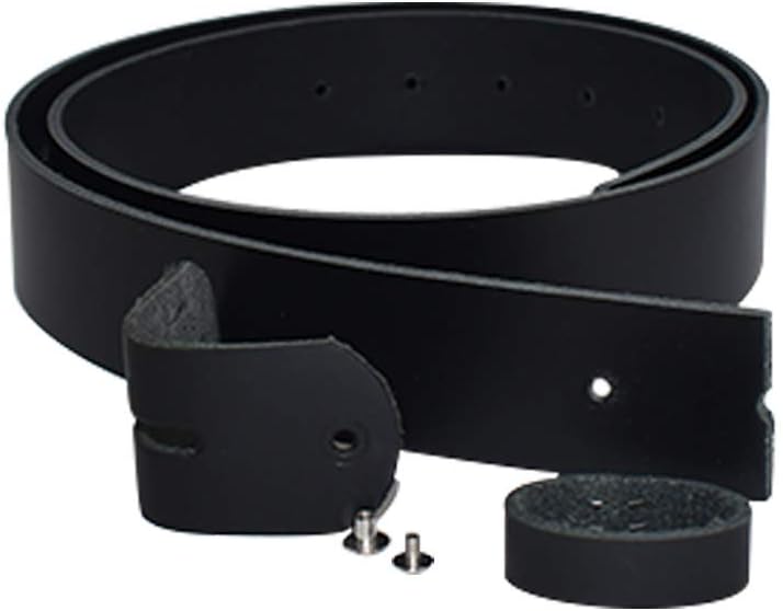 Women's and men's belt with screw for buckle made of genuine leather