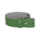 Women's and men's belt with screw for buckle made of genuine leather