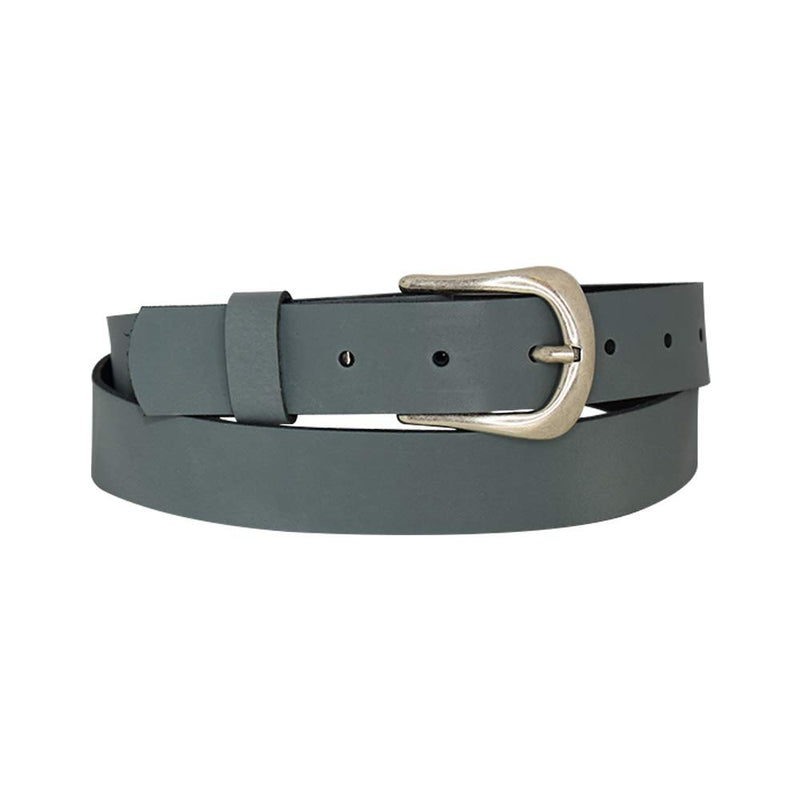 Women's and men's belt, antique silver, nickel-free genuine leather belt buckle