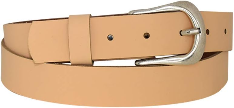 Women's and men's belt, antique silver, nickel-free genuine leather belt buckle