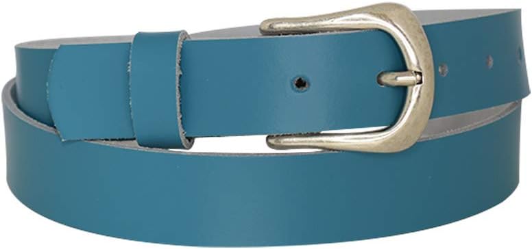 Women's and men's belt, antique silver, nickel-free genuine leather belt buckle