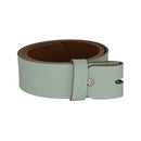 Women's and men's belt with screw for buckle made of genuine leather