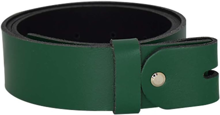 Women's and men's belt with screw for buckle made of genuine leather
