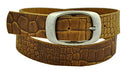 Wide belt made of genuine leather with a nickel-free buckle