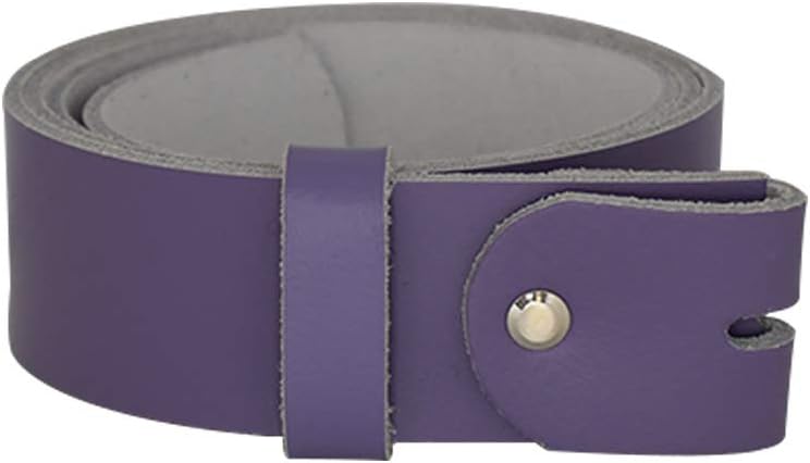 Women's and men's belt with screw for buckle made of genuine leather