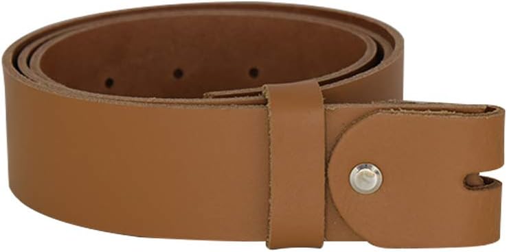 Women's and men's belt with screw for buckle made of genuine leather