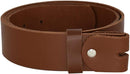 Women's and men's belt with screw for buckle made of genuine leather