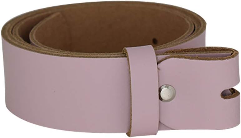 Women's and men's belt with screw for buckle made of genuine leather