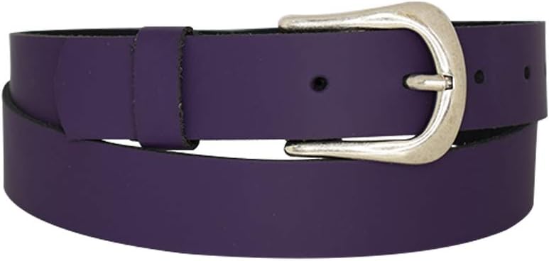 Women's and men's belt, antique silver, nickel-free genuine leather belt buckle