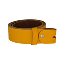 Women's and men's belt with screw for buckle made of genuine leather