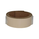 Genuine leather bracelet, flat, approx. 4 cm wide, 34 colors and 9 lengths