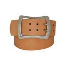 Antique silver nickel free genuine leather belt buckle