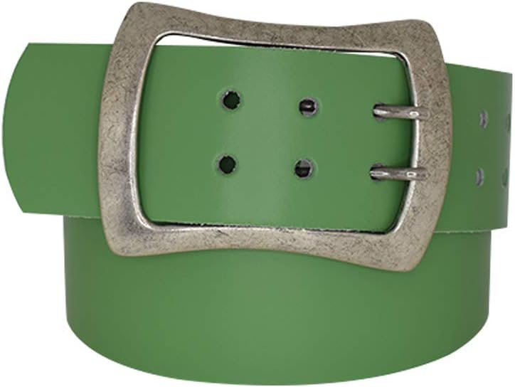 Antique silver nickel free genuine leather belt buckle