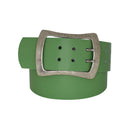 Antique silver nickel free genuine leather belt buckle