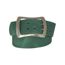 Antique silver nickel free genuine leather belt buckle