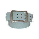 Antique silver nickel free genuine leather belt buckle