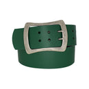 Antique silver nickel free genuine leather belt buckle