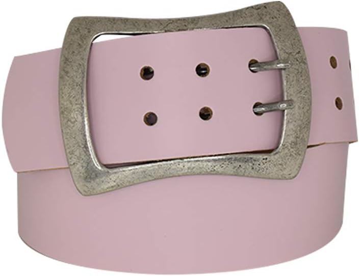 Antique silver nickel free genuine leather belt buckle