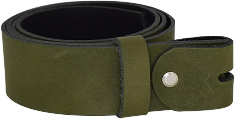 Women's and men's belt with screw for buckle made of genuine leather