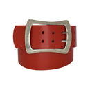 Antique silver nickel free genuine leather belt buckle