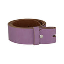 Women's and men's belt with screw for buckle made of genuine leather