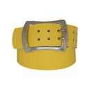 Antique silver nickel free genuine leather belt buckle