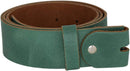 Women's and men's belt with screw for buckle made of genuine leather