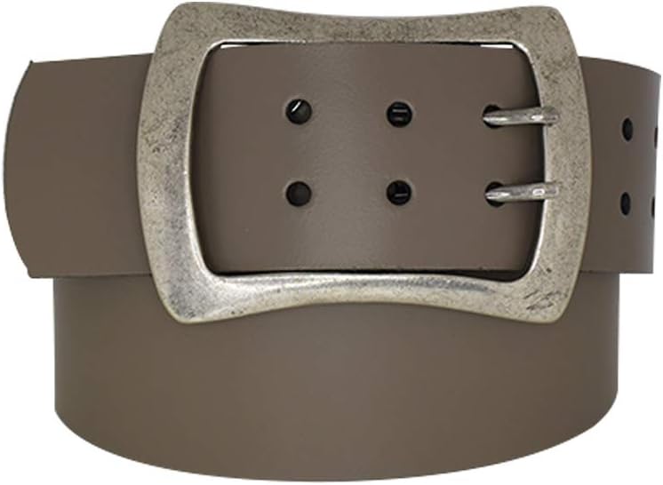 Antique silver nickel free genuine leather belt buckle