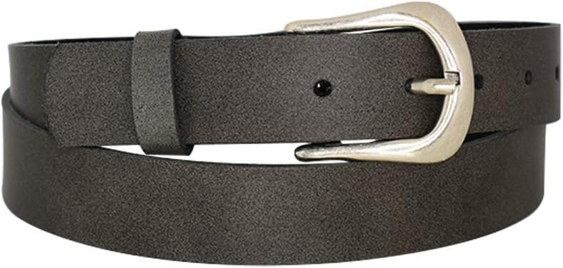 Antique silver nickel free genuine leather belt buckle