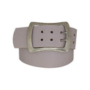 Antique silver nickel free genuine leather belt buckle