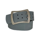 Antique silver nickel free genuine leather belt buckle