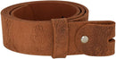 Women's and men's belt with screw for buckle made of genuine leather