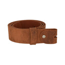 Women's and men's belt with screw for buckle made of genuine leather