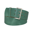 Antique silver nickel free genuine leather belt buckle