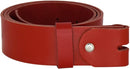 Women's and men's belt with screw for buckle made of genuine leather